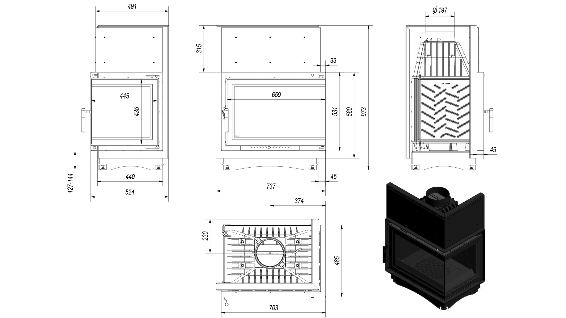 Z160 Modern Sticla Dreapta Fara Stalp