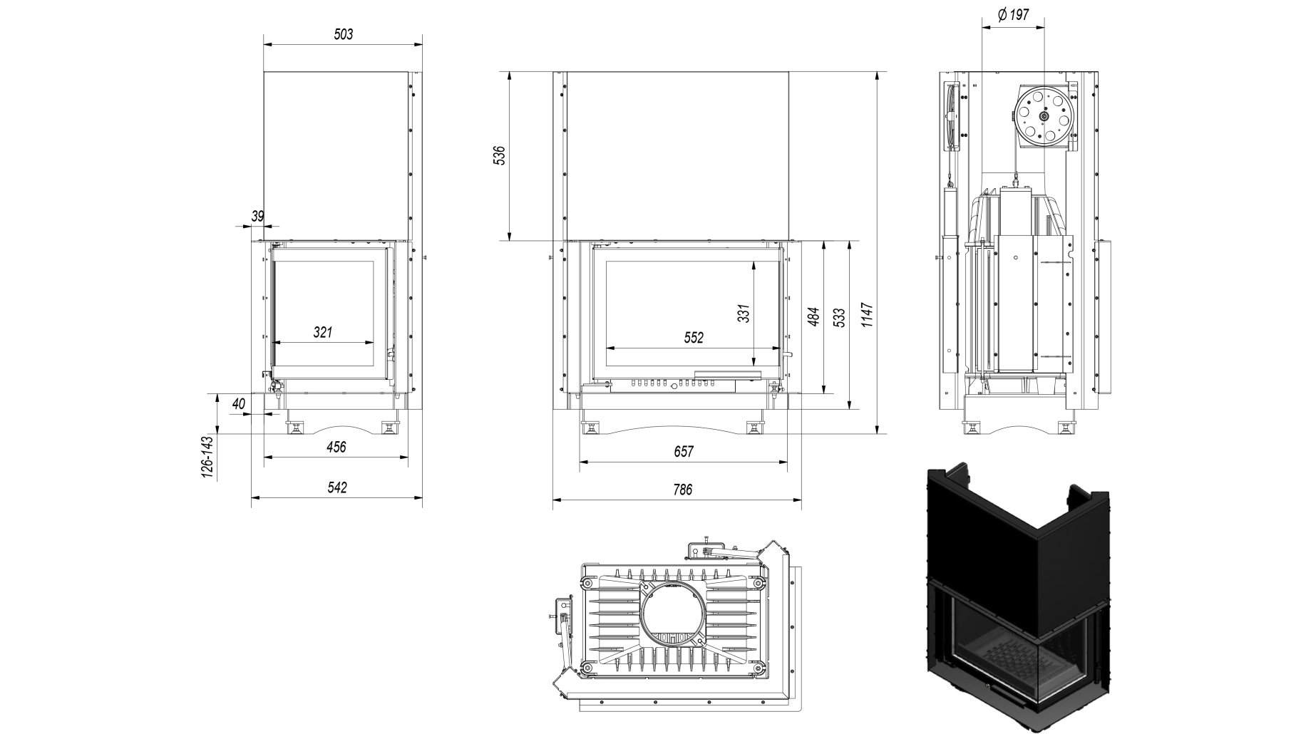 M 80 Sticla Dreapta + Deschidere Verticala, cu sistem lift
