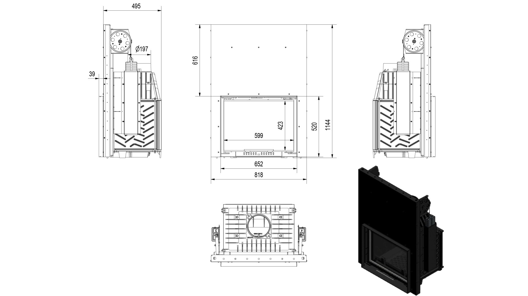 Z160 Deschidere Verticala, cu sistem lift