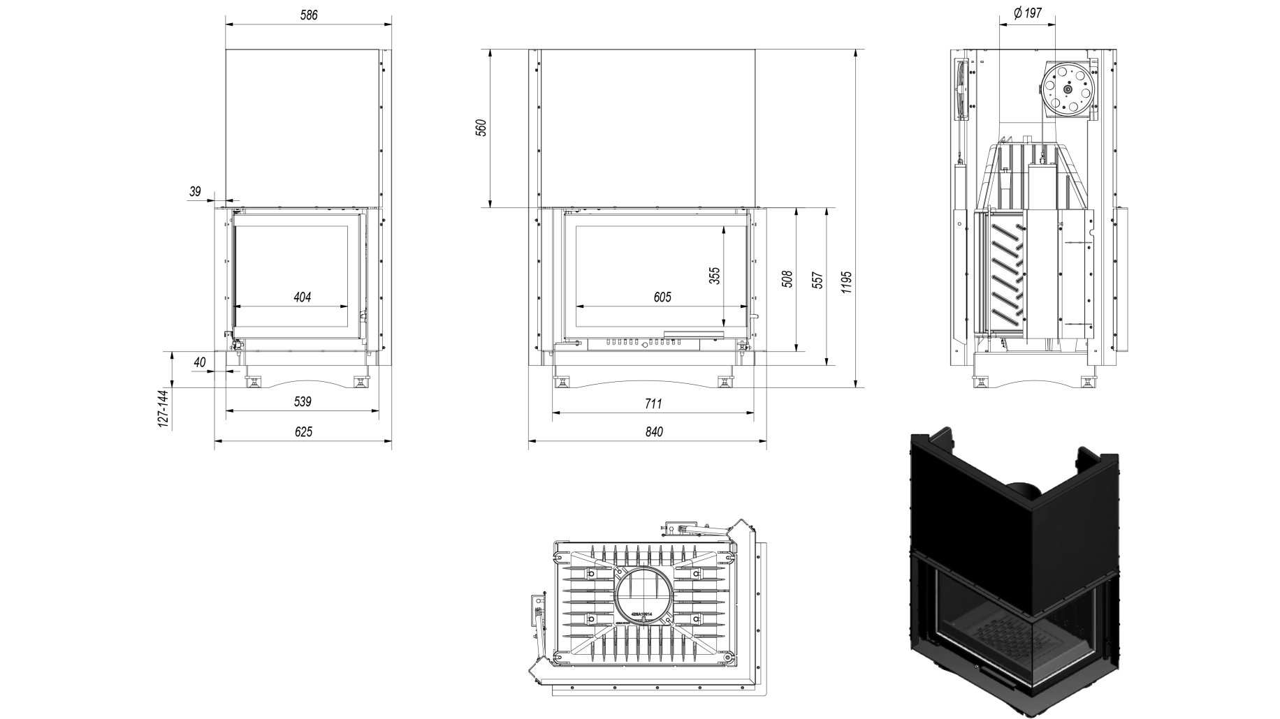 Z160 Sticla Dreapta + Deschidere Verticala, cu sistem lift