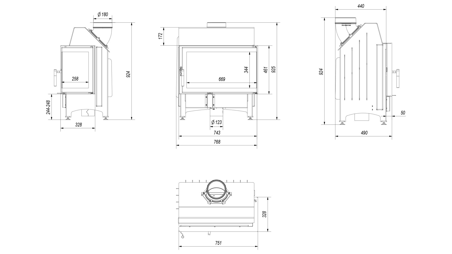 Z110 Sticla Dreapta Samota Neagra